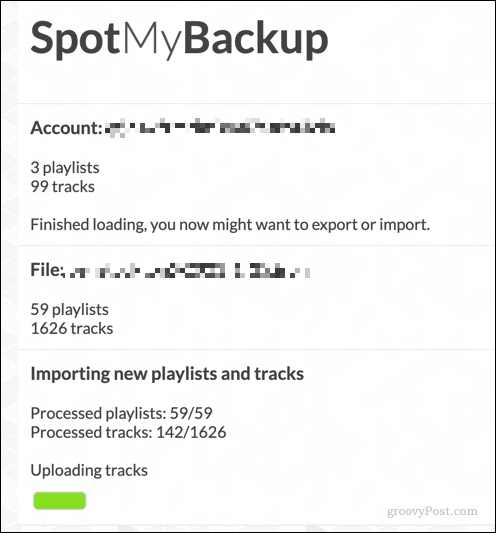 SpotMyBackup kullanarak çalma listelerini Spotify'a aktarma