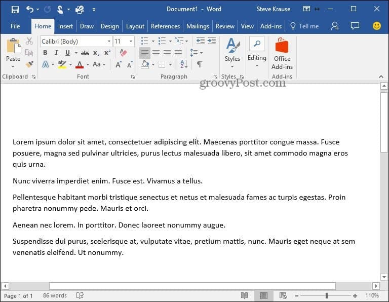 Lorem Ipsum Metni Microsoft Word 2010 ve 2007'ye Nasıl Eklenir