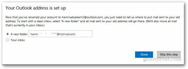 Hotmail.com Outlook.com e-posta için nasıl yeniden adlandırılır