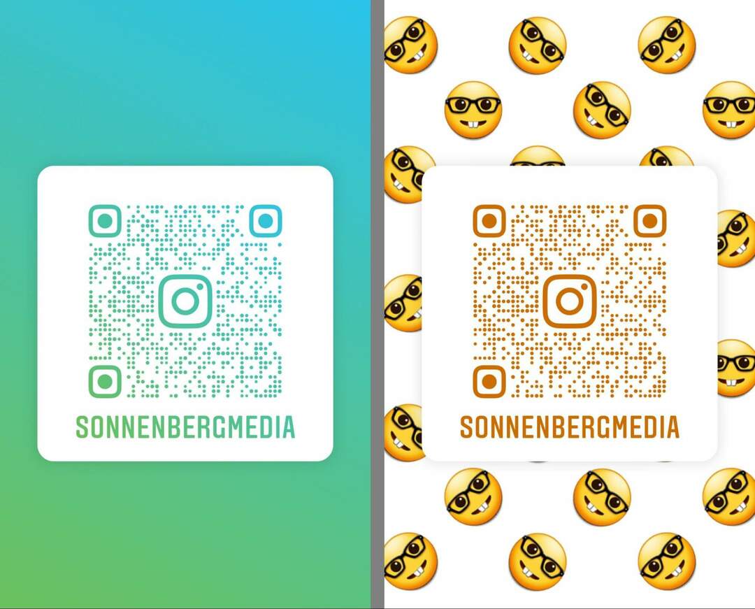 bir-profil-değiştir-renk-tasarım-seçeneklerini-paylaşmak için-instagram-qr-kodu-nasıl-oluşturulur-emoji-desen-sonnenbergmedia-örnek-12