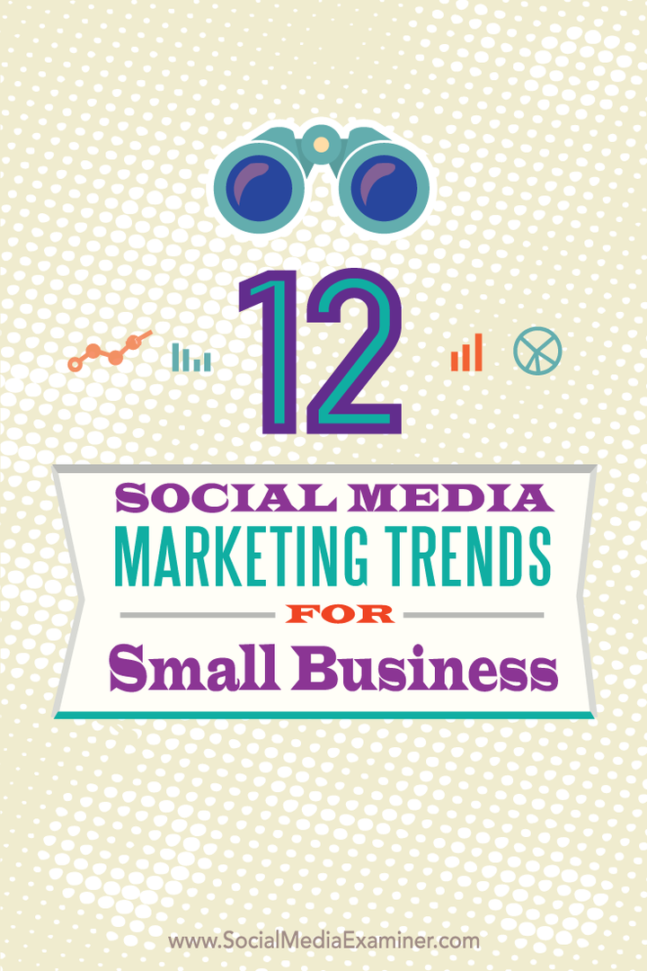 küçük işletmeler için on iki sosyal medya pazarlama trendi