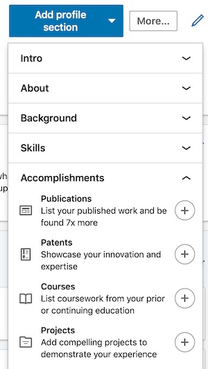 LinkedIn profil bölümleri ekle