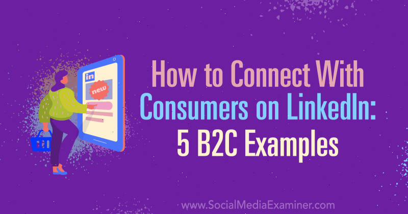 LinkedIn'de Tüketicilerle Nasıl Bağlantı Kurulur: 5 B2C Örneği: Sosyal Medya Denetçisi