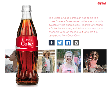 coca-cola bir kola kampanyası görselini paylaşıyor