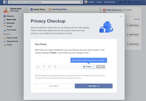 facebook gizlilik kontrolü