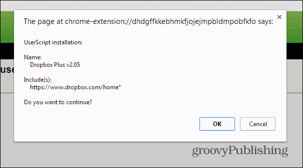 Dropbox ağaç yapısı Chrome kurulum komut dosyası