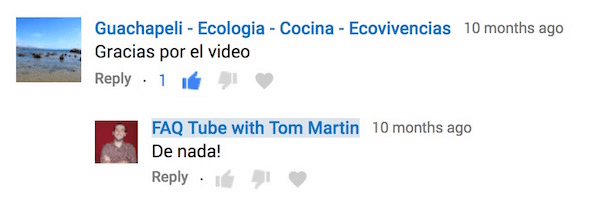 YouTube yorumlarını yorumlayanın dilinde yanıtlayın.