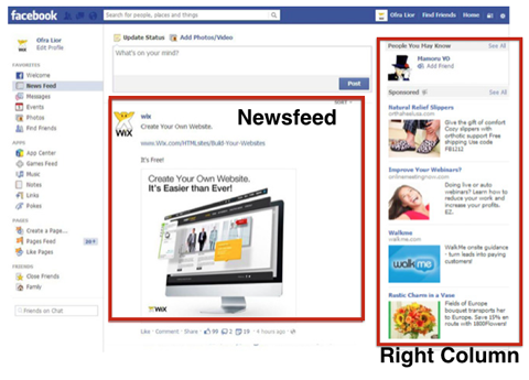 facebook reklam yerleşimleri