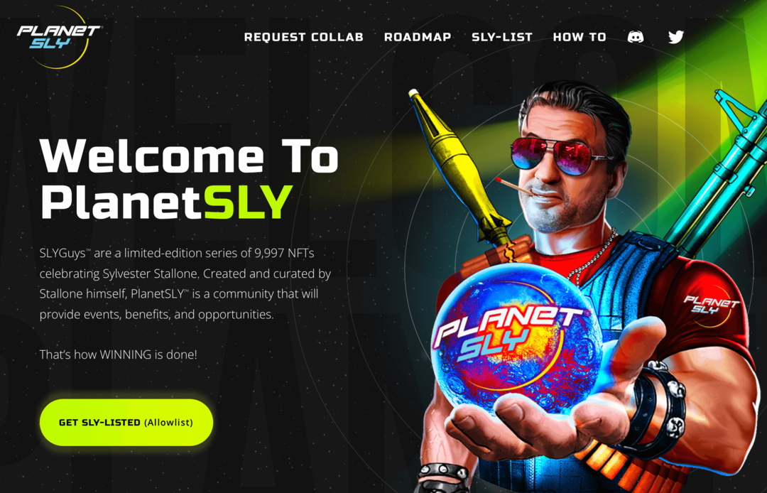 PlanetSLY web sitesinin görüntüsü