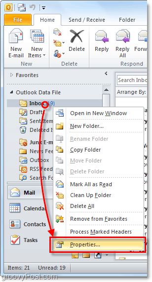 bireysel Outlook 2010 klasörleri için otomatik arşiv özelliklerini ayarlama