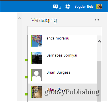 Skype HD Outlook yüklü eklenti sohbet araması