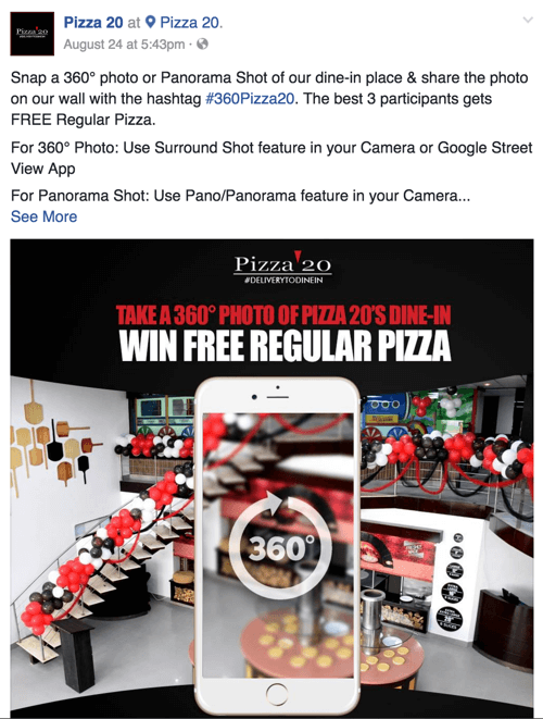 pizza 20 facebook 360 fotoğraf