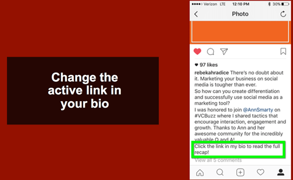 En son blog gönderinizi okumak için okuyucuları Instagram biyo bağlantınıza yönlendirin.