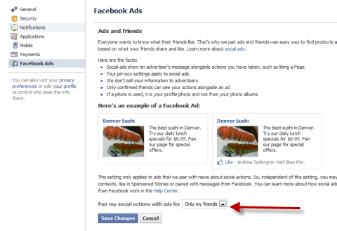 facebook reklam ayarları