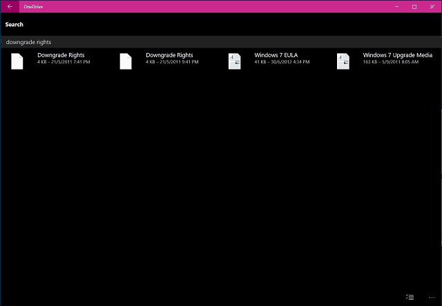 OneDrive uygulama pencereleri 10 6
