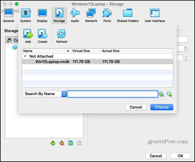 dizüstü sabit disk virtualbox macos