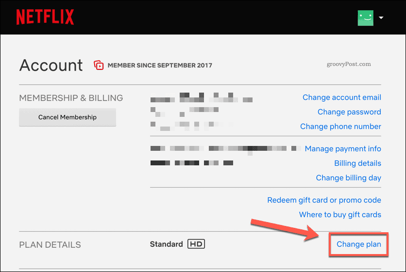 Netflix abonelik planını değiştirme