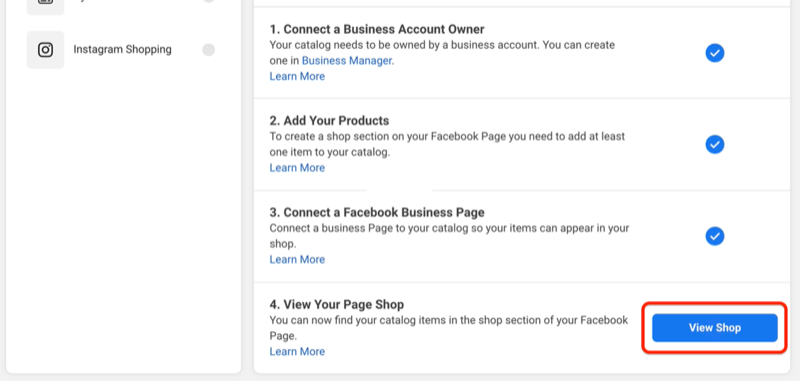 facebook mağazanızın sayfanızda nasıl göründüğünü önizlemek için mağaza düğmesini görüntüleyin