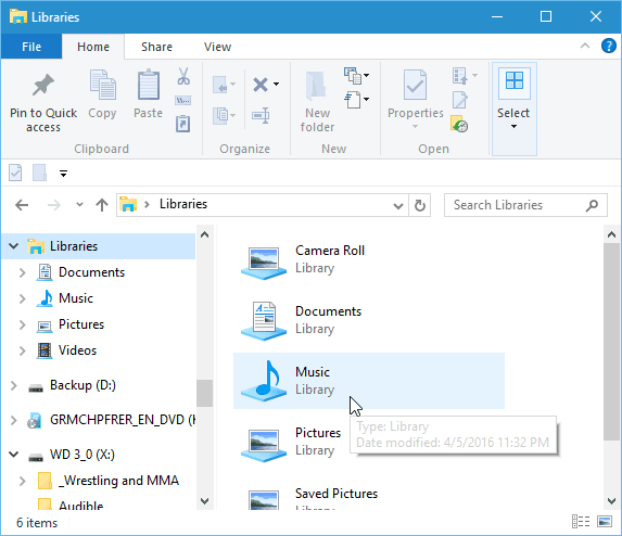 Windows 10 İpucu: Dosya Gezgini'nde Kitaplıkları Gösterme