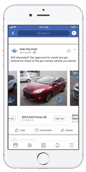 Facebook, otomotiv şirketlerinin araç kataloglarını kullanarak reklamlarının alaka düzeyini artırmalarına olanak tanıyan dinamik reklamları kullanıma sundu.