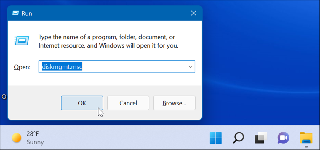 Windows 11'de açık disk yönetimini çalıştırın