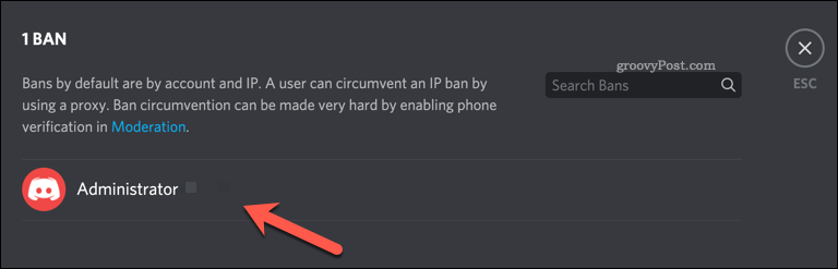 Discord kullanıcı yasağının kaldırılması