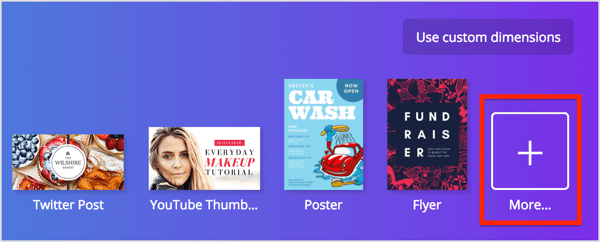 Canva'da oturum açtıktan sonra, ekranın sağ üst köşesindeki Daha Fazla düğmesine tıklayın.