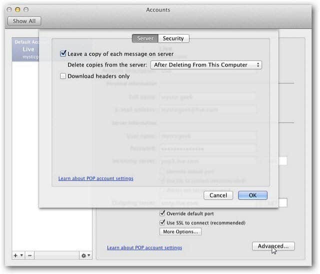 Outlook Mac 2011: Bir E-posta Hesabını Silme