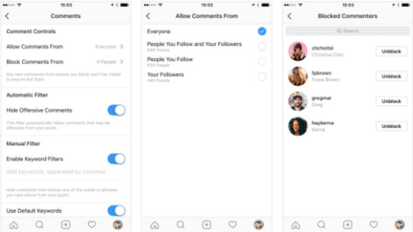 Instagram, kullanıcıların yayınlarınıza kimlerin yorum yapabileceğini kontrol etmesine olanak tanıyan yeni özellikler ekler.