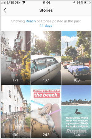 Instagram Hikayelerini görüntüleyin Instagram Analytics'te verilere erişin.