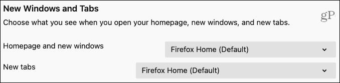 Firefox Yeni Pencereler ve Sekmeler