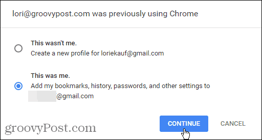 E-posta daha önce Chrome kullanıyordu