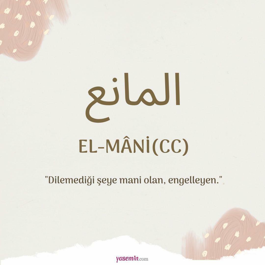 El-Mani (c.c) ne demek?