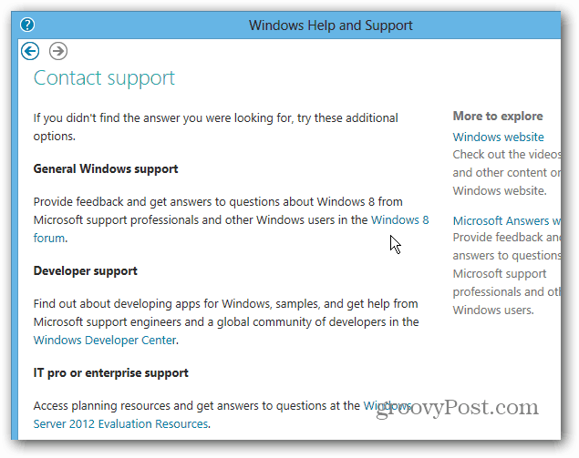 Windows 8 Destek Forumlarına Başvurun