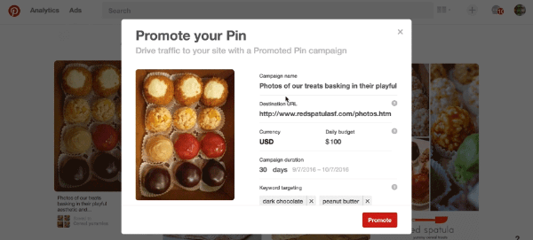Pinterest tanıtılan pin düğmesi