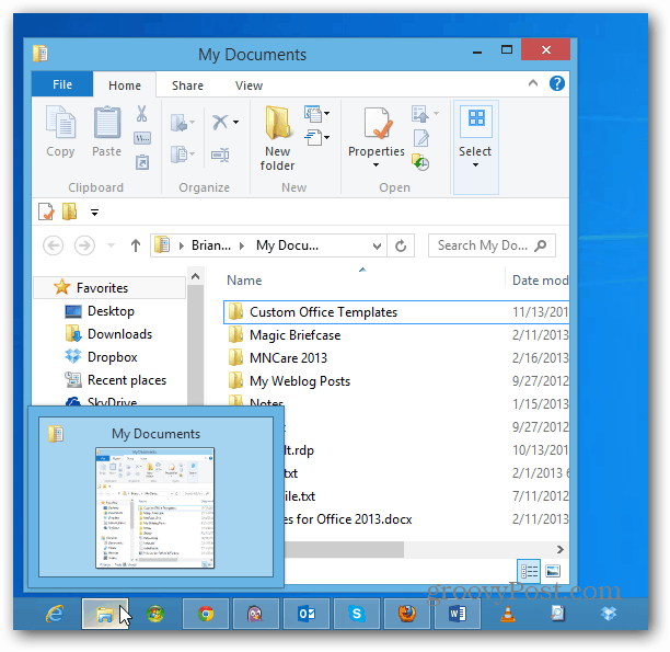 Windows Gezgini'nin Kitaplıklar Dışındaki Bir Konumu Açma
