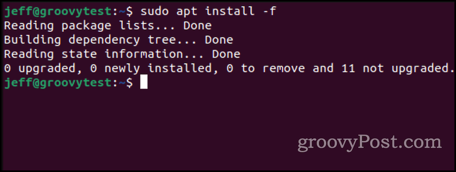 bozuk paketleri düzeltmek için ubuntu apt kurulumu