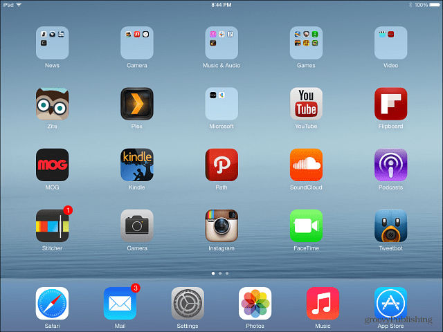 Geri yüklenen iPad iOS 7