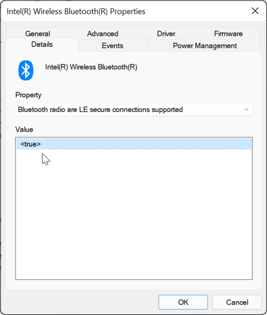 Bluetooth radyo LE güvenli desteklenir