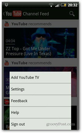 youtube android yeni sürüm ayarları