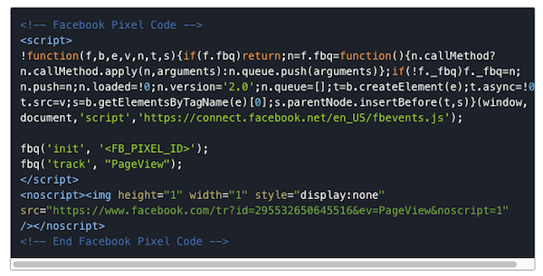 Facebook başlatma pikseli herhangi bir özel koddan önce tetiklenmelidir.