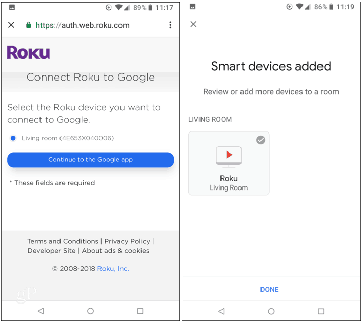 Roku'yu Google Home ile bağlayın
