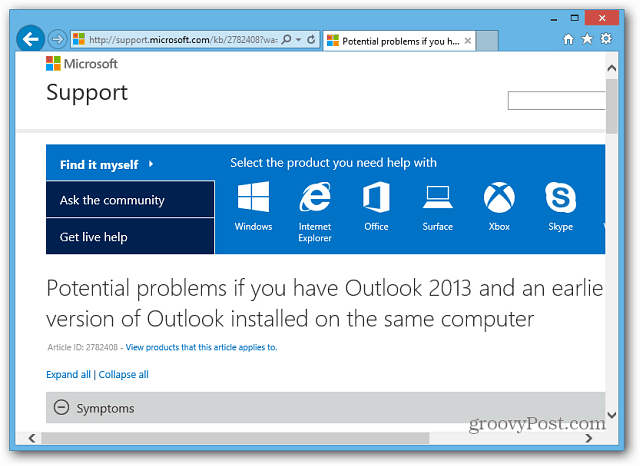 Microsoft Destek Sayfası