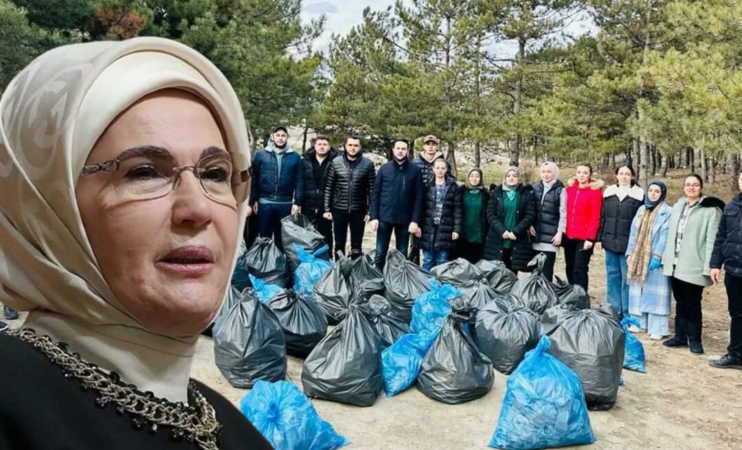 Emine Erdoğan'dan doğasever gençlere tebrik paylaşımı