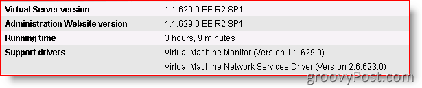Microsoft Virtual Server 2005 r2 sp1, Windows Server 2008'i destekler:: groovyPost.com