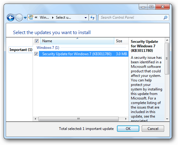 Microsoft Windows 7 Güncellemeleri