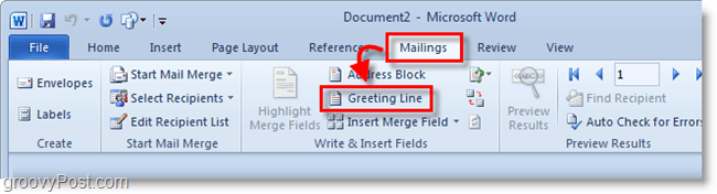 Outlook 2010 ekran görüntüsü - postaların altındaki karşılama satırına tıklayın