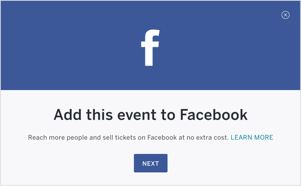 Eventbrite etkinliğiniz kurulduktan sonra, yayınlayın ve Facebook'a ekleyin.
