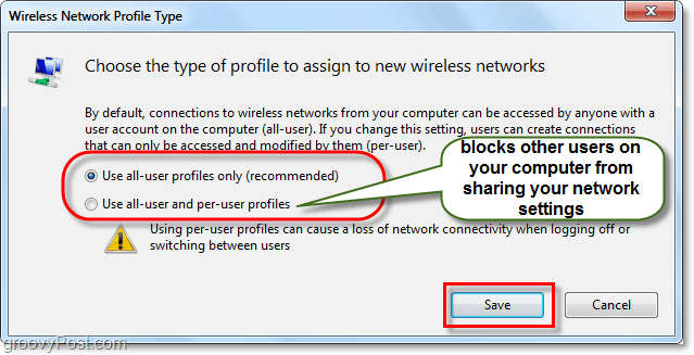 windows 7 ağ profili türünü yönet