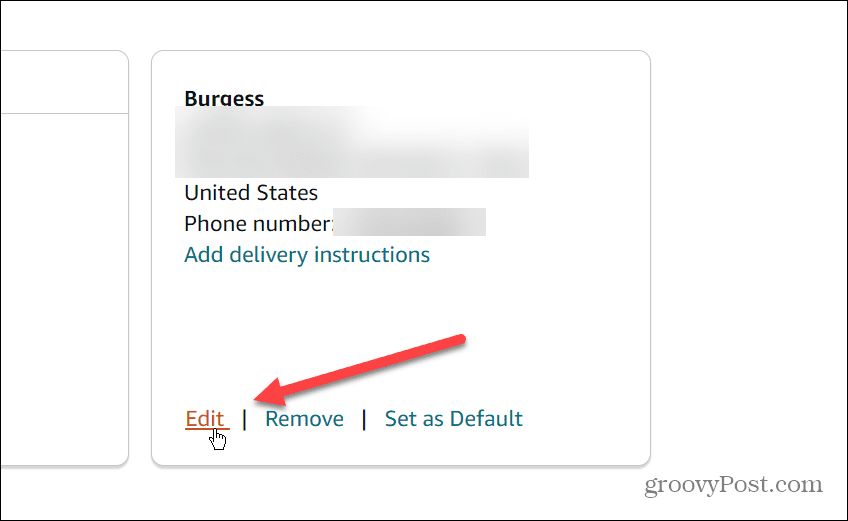 Amazon'da Gönderim Adresinizi Değiştirin